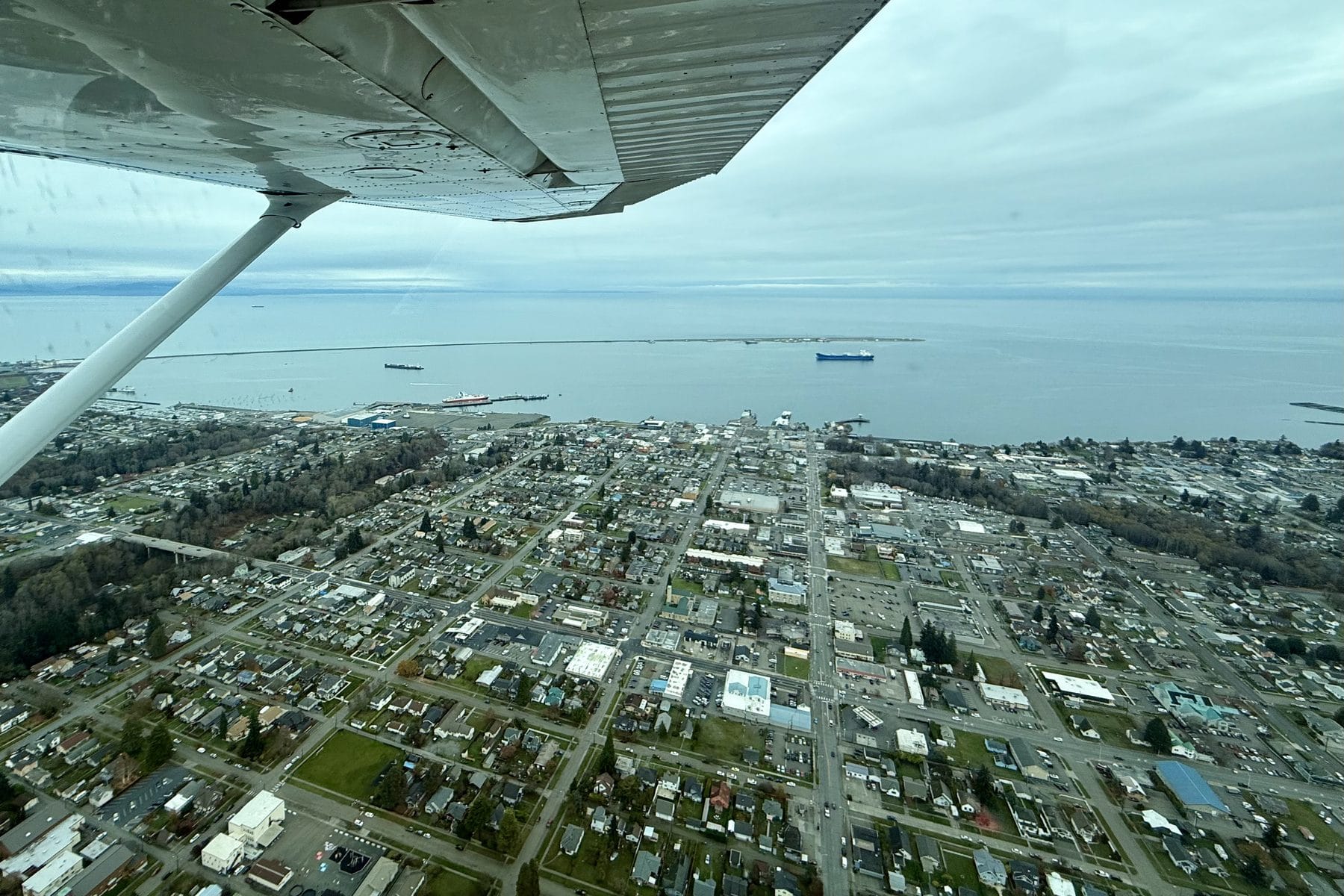 Land in Port Angeles. The rest is close.
